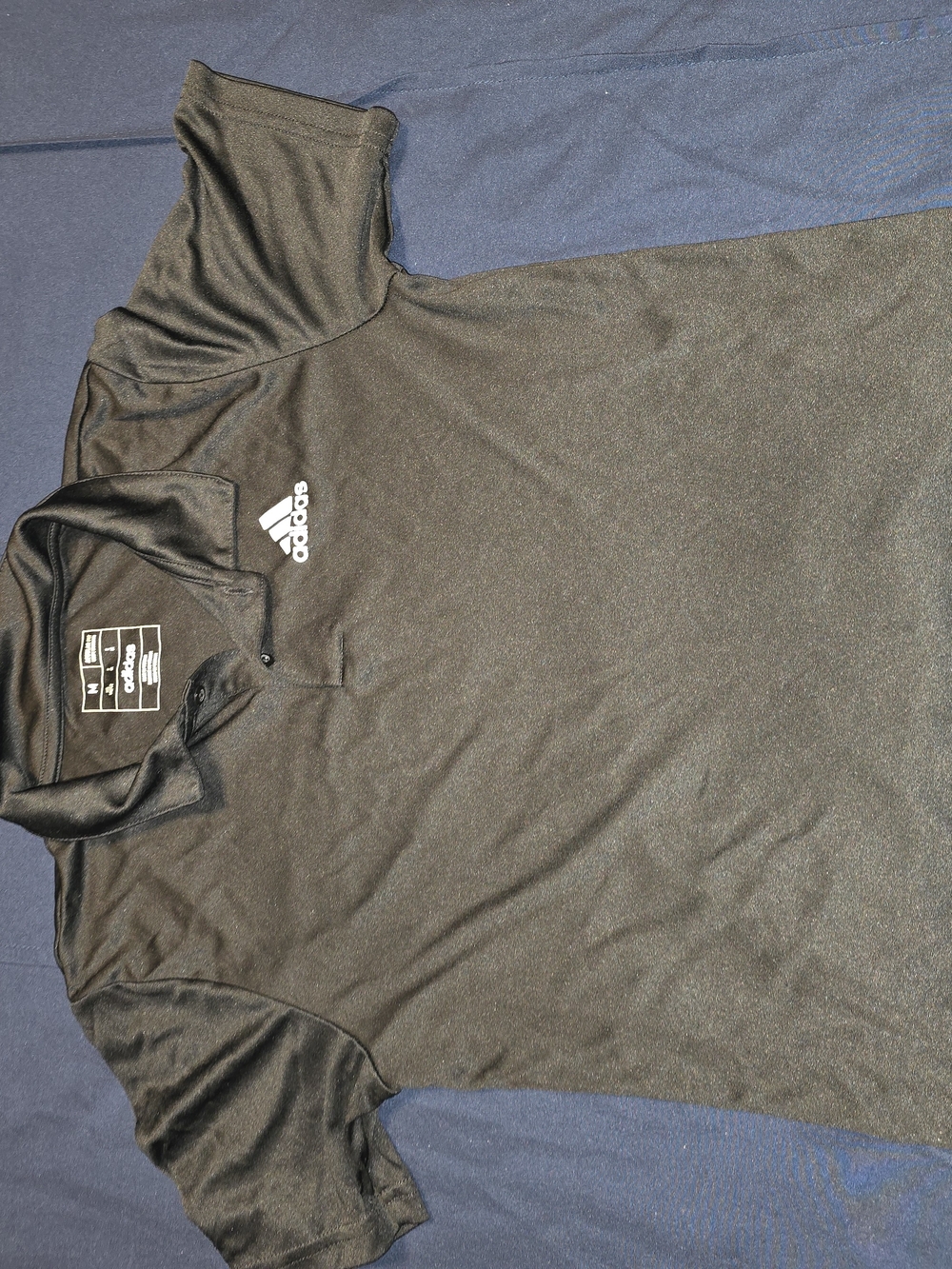 adidas Black Men’s Polo with White Logo